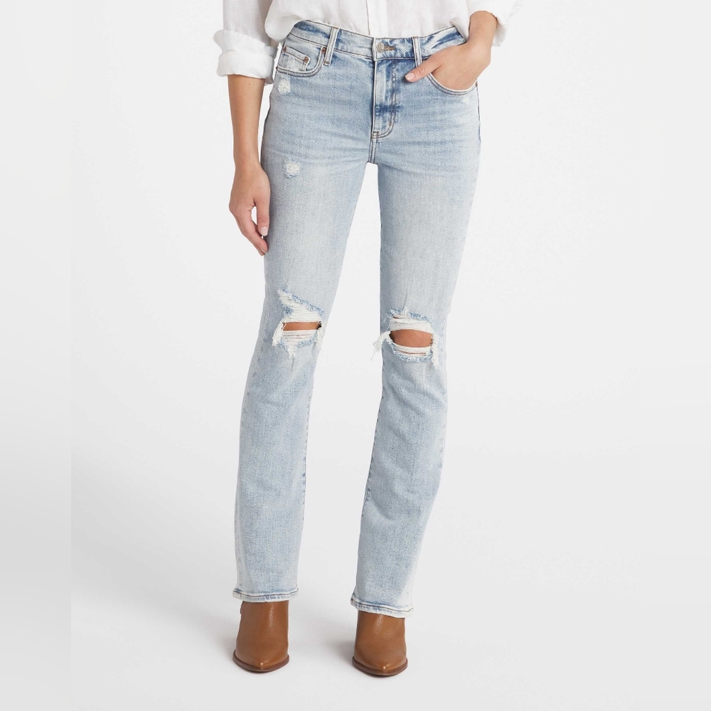 Light Blue Distressed Women Jeans